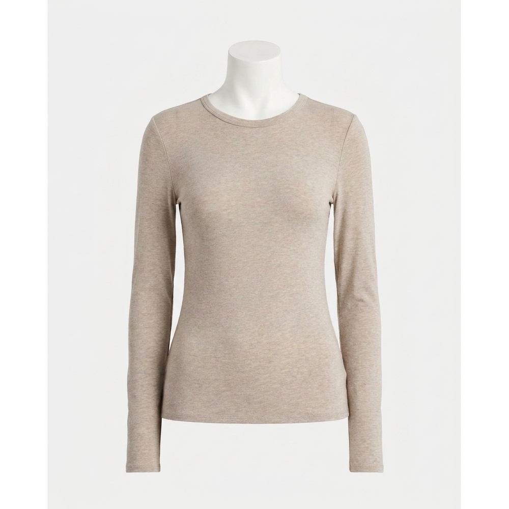 NEW Z SUPPLY second skin crew top in natural